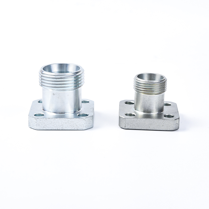 BFG Gear pump straight through hydraulic square flange fitting - EO 24° cone connection